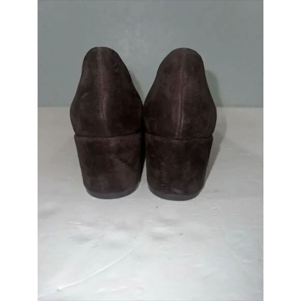 BETTYE‎ MULLER CONCEPT Fritzi Suede Block-heel Pumps In Dark Brown Suede Sz 7.5M